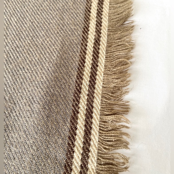 Taupe Fringed Blanket Scarf - Picture 10 of 15